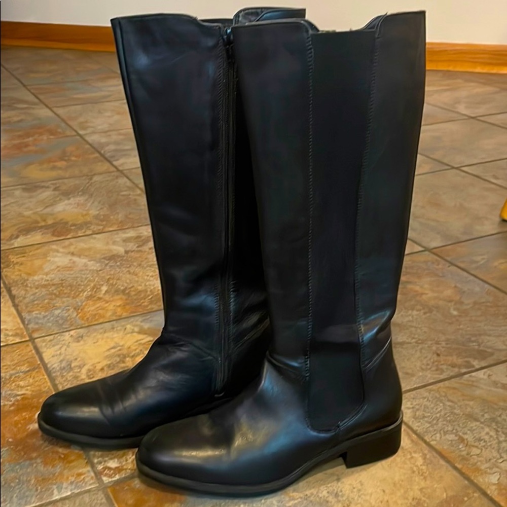 Black Leather Riding Boots